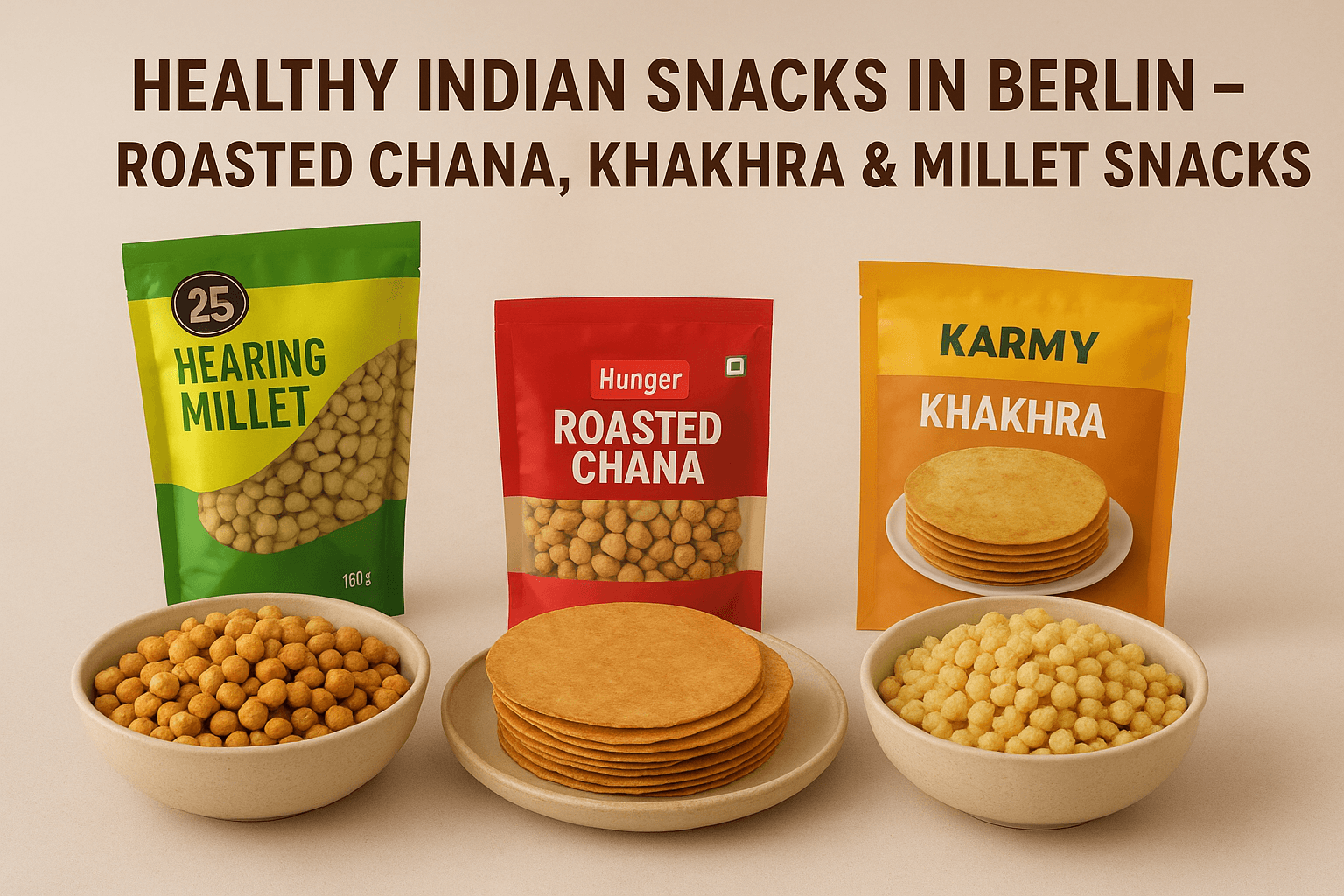 Healthy Indian Snacks in Berlin – Roasted Chana & Millet Snacks