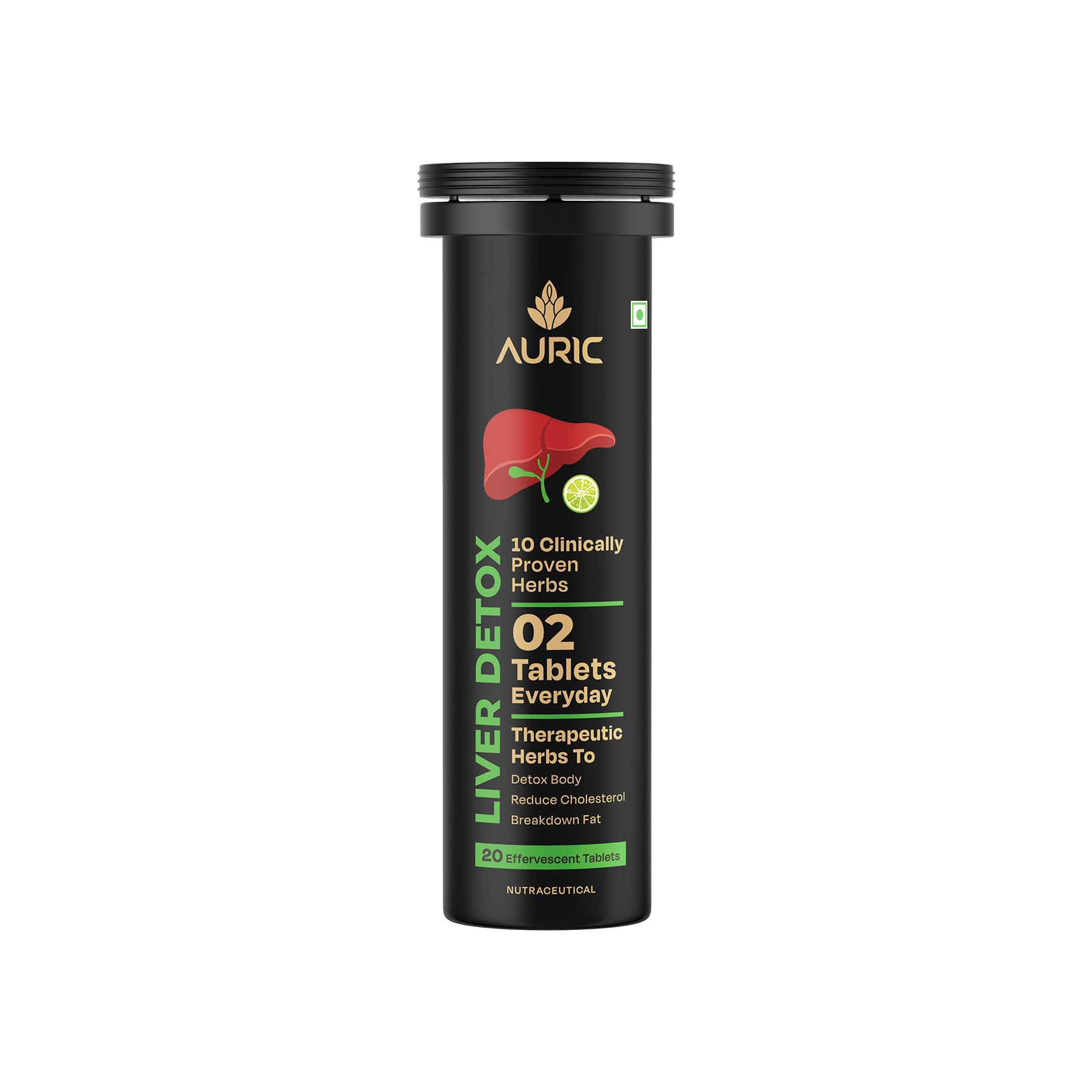 Auric Liver Detox Effervescent Tablets, 20 St.