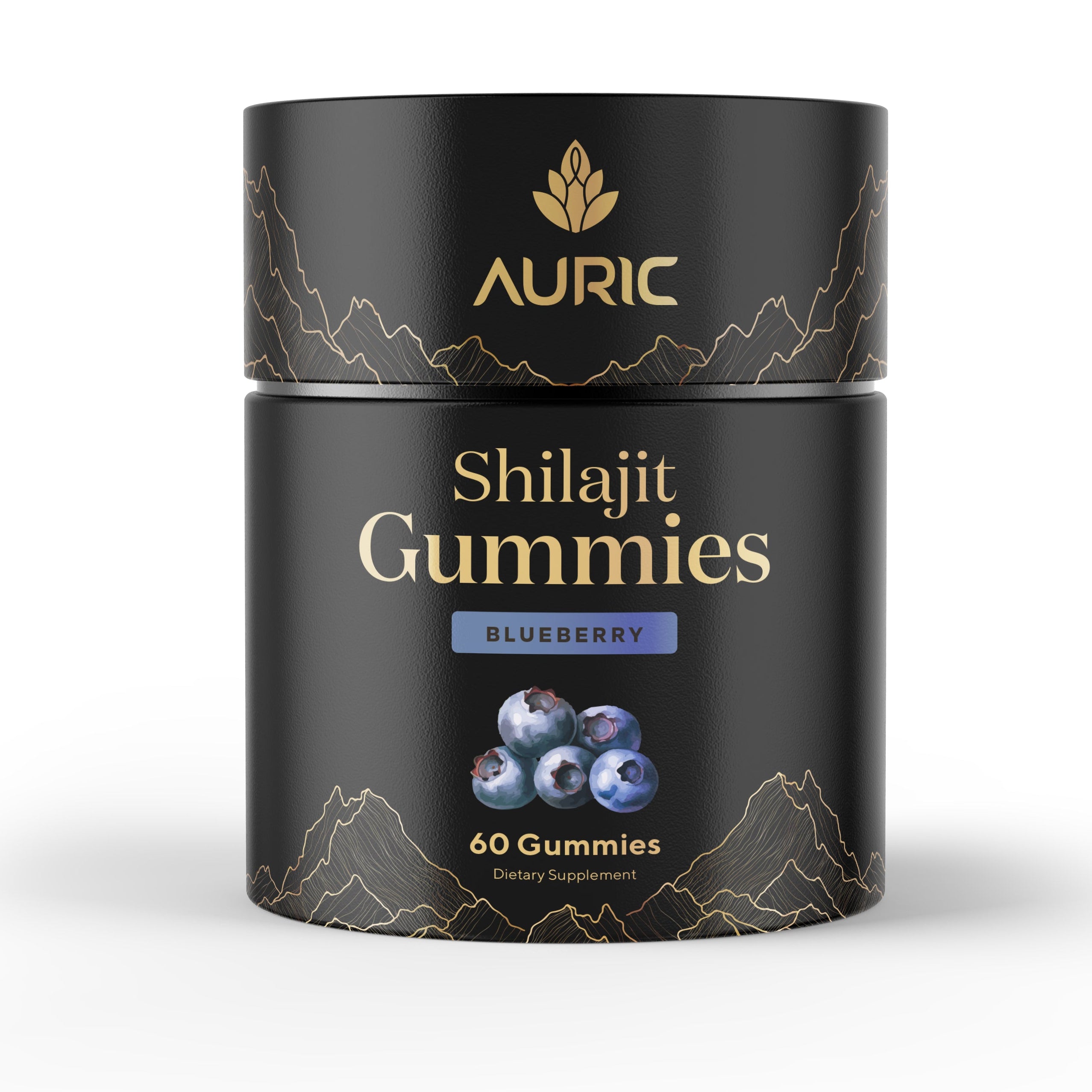 Auric Shilajit Gummies Blueberry, 60 Gummies