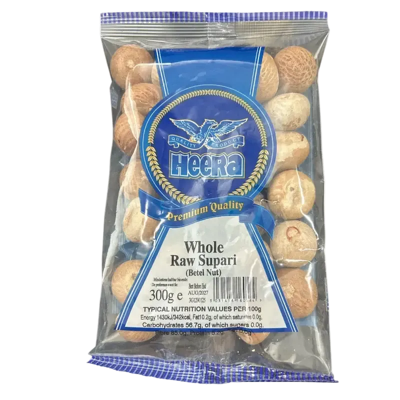 Heera Whole Raw Supari (Betel Nut) - 300g [For Religious Purposes Only]